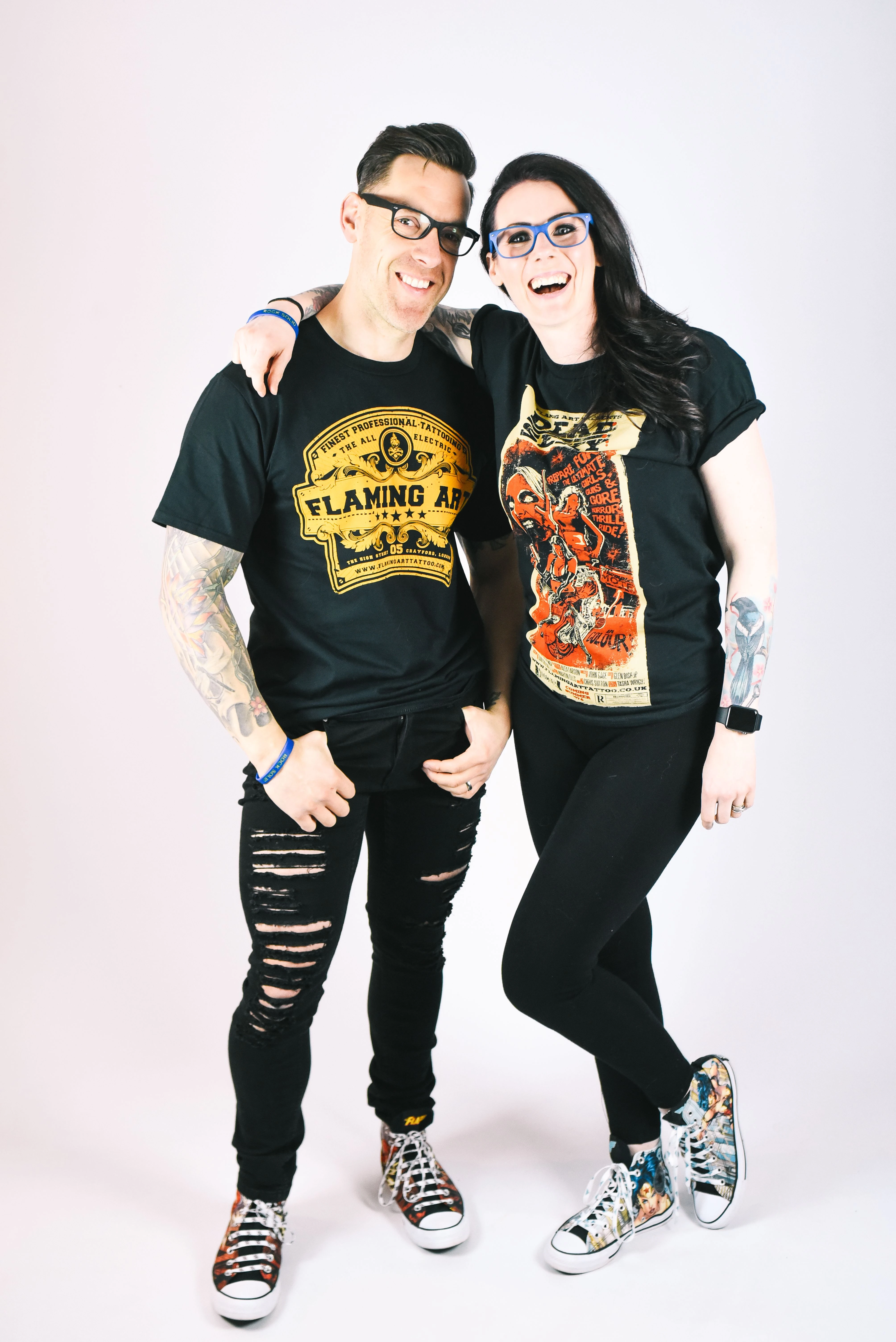 Loz and Baz Ash together, the husband-and-wife team behind Rock Solid Health